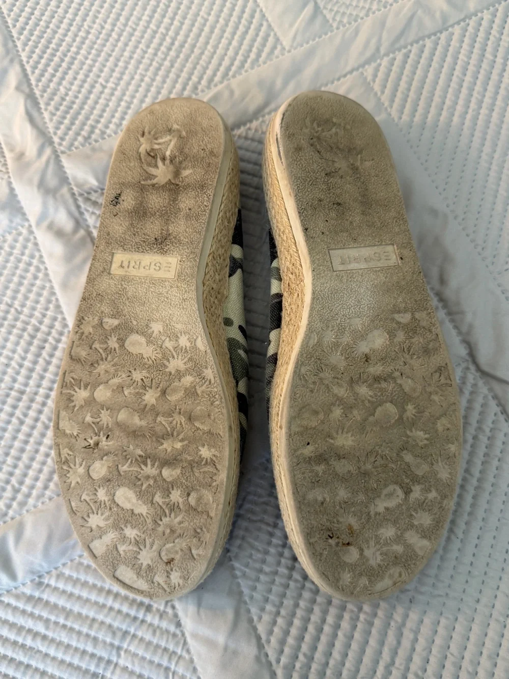 Esprit Green and Brown Camo Espadrille Slip-Ons Sz 9.5